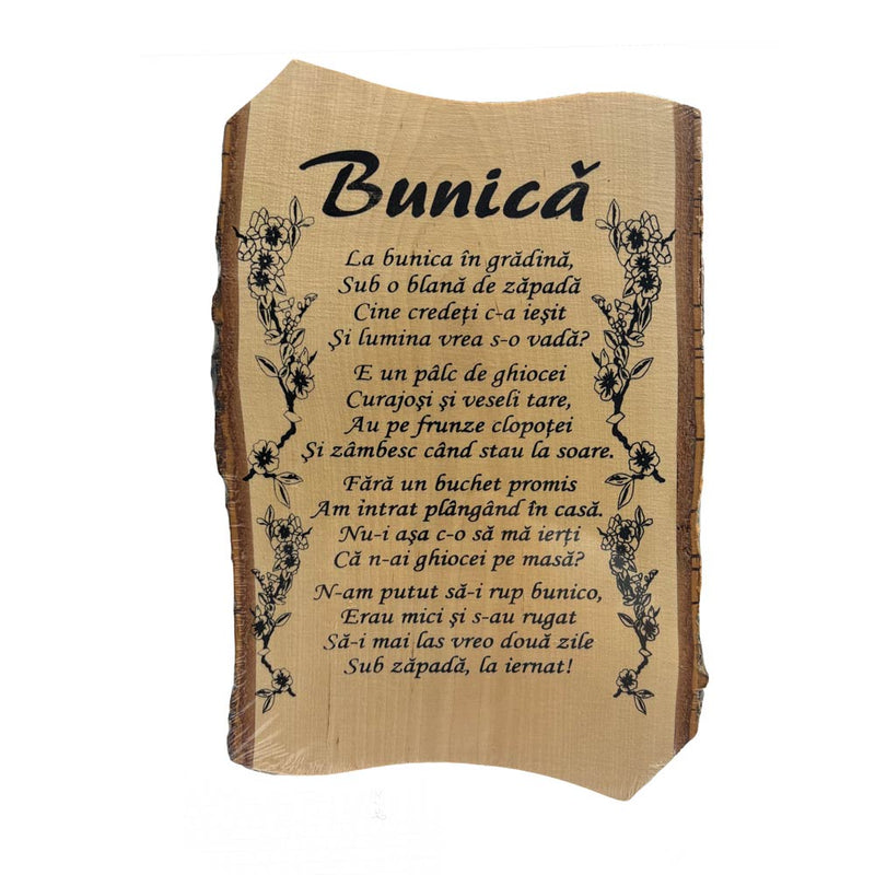 Placheta lemn - Bunica