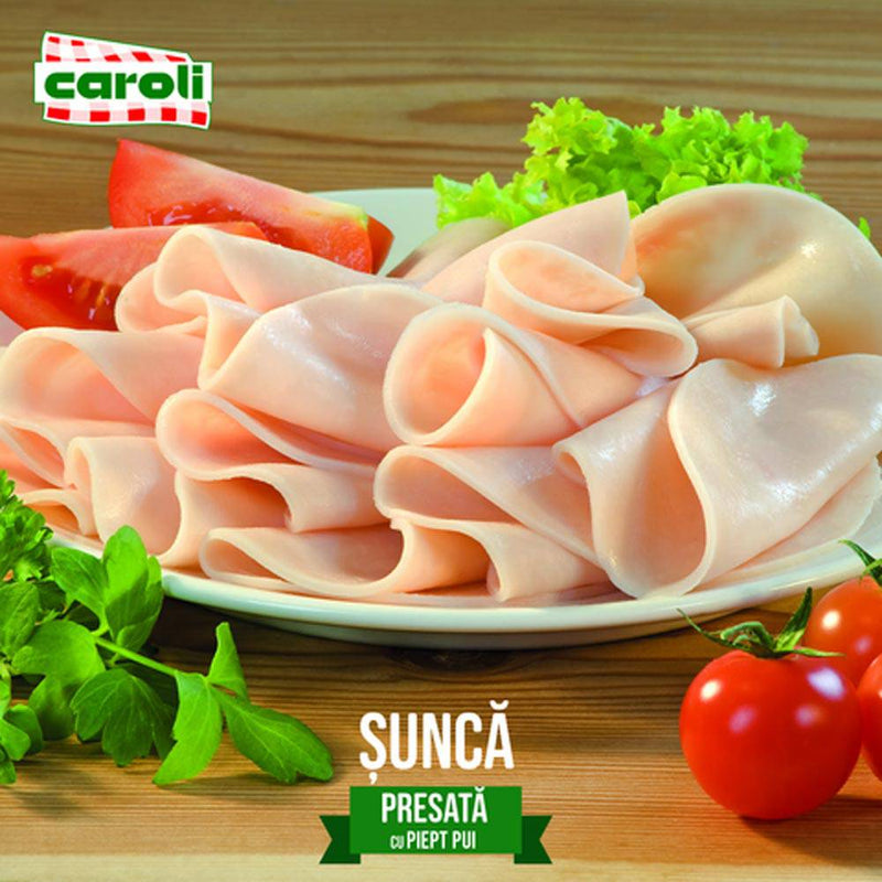 Şuncă presată piept de pui Caroli – 50% pui, 650g
